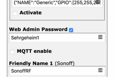 Passwort setzen und MQTT ausschalten
